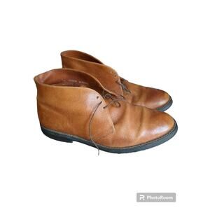 ET Wright Mens Leather Perforated Brown Chukka Shoes US 11 Black